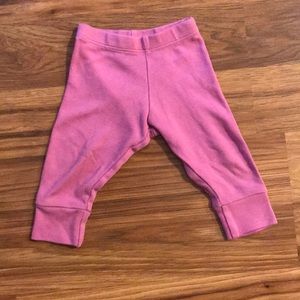 Pact organic cotton pink leggings 3-6mo